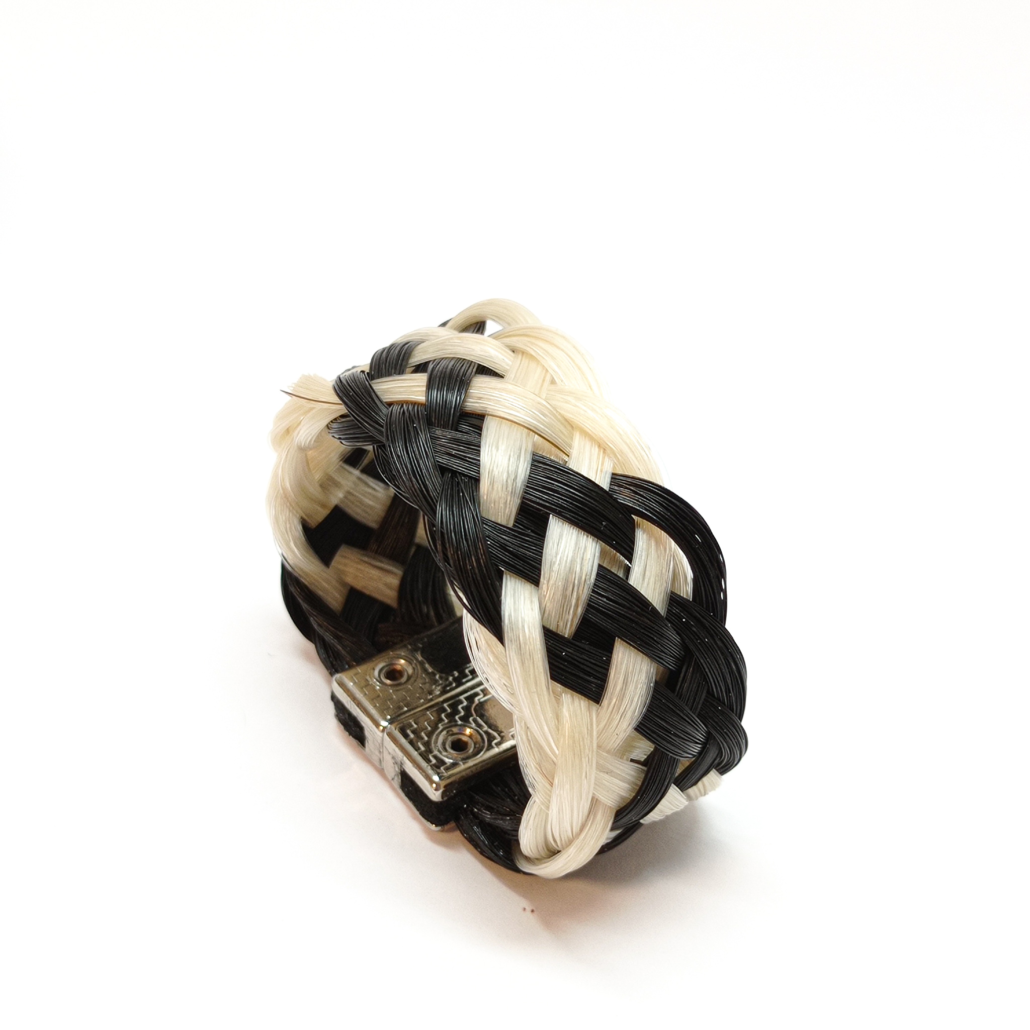 conjunto_porta_guardanapo_preto_branco_prateado_crina_decoração_lateral_trança